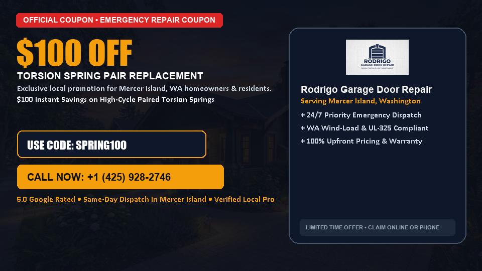 Rodrigo Garage Door Repair $100 OFF Dual Torsion Spring Replacement